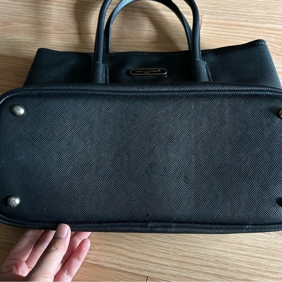 David Jones Paris Black Faux Leather Handbag - Picture 8 of 12